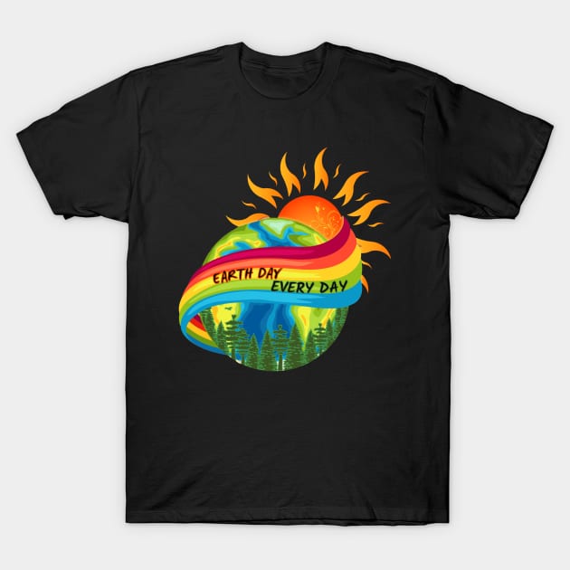 Earth Day Rainbows T-Shirt by Orange Otter Designs